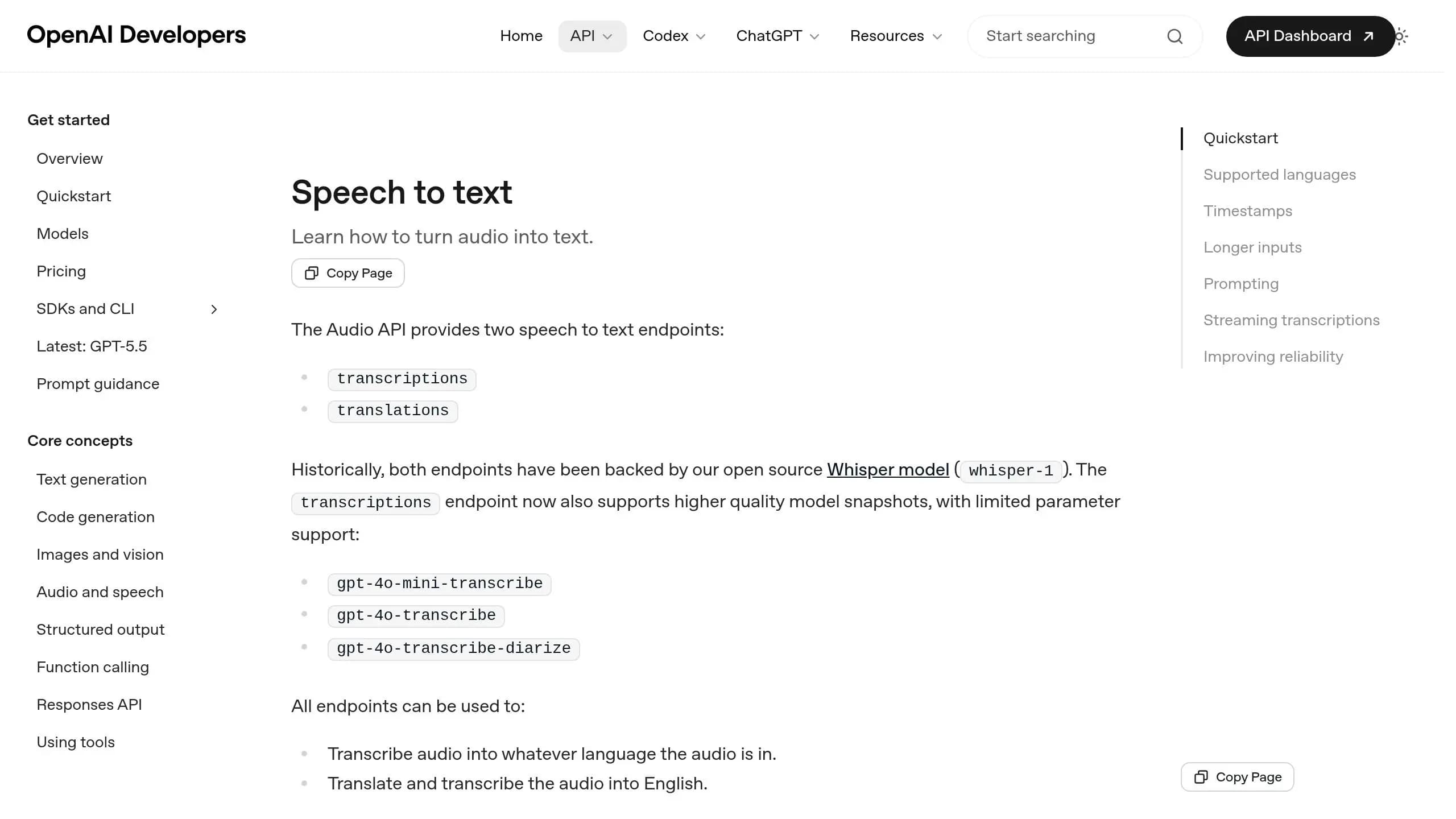 OpenAI Whisper API