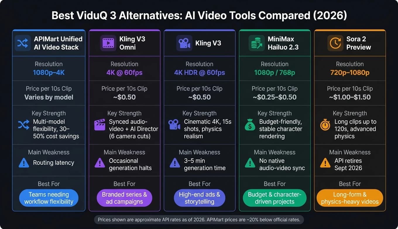 Alternatif Terbaik ViduQ 3: Perbandingan Alat AI Video (2026)