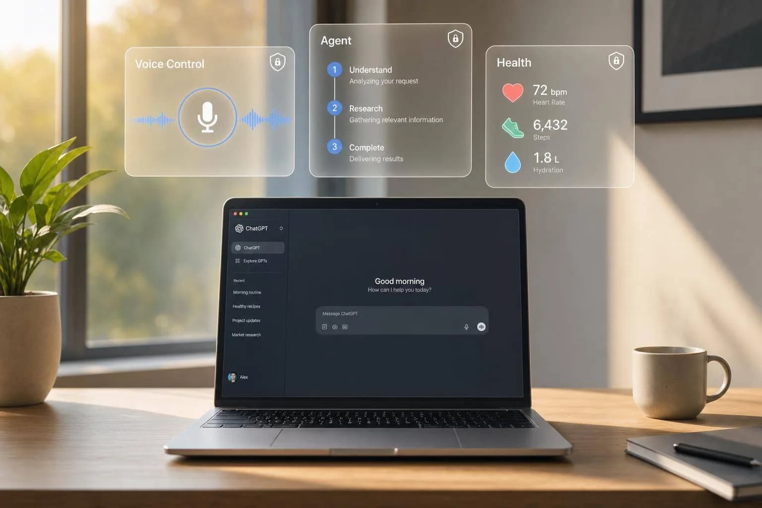 ChatGPT Desktop : commande vocale, agents et santé
