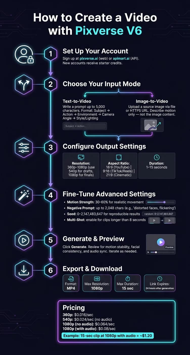 Cara Membuat Video dengan Pixverse V6: Alur Kerja Langkah demi Langkah