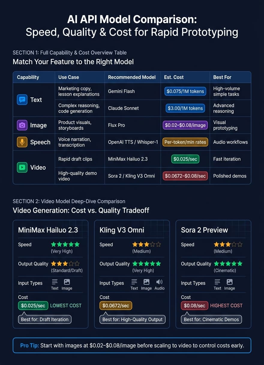 Perbandingan Model AI API: Kecepatan, Kualitas & Biaya untuk Prototyping Cepat