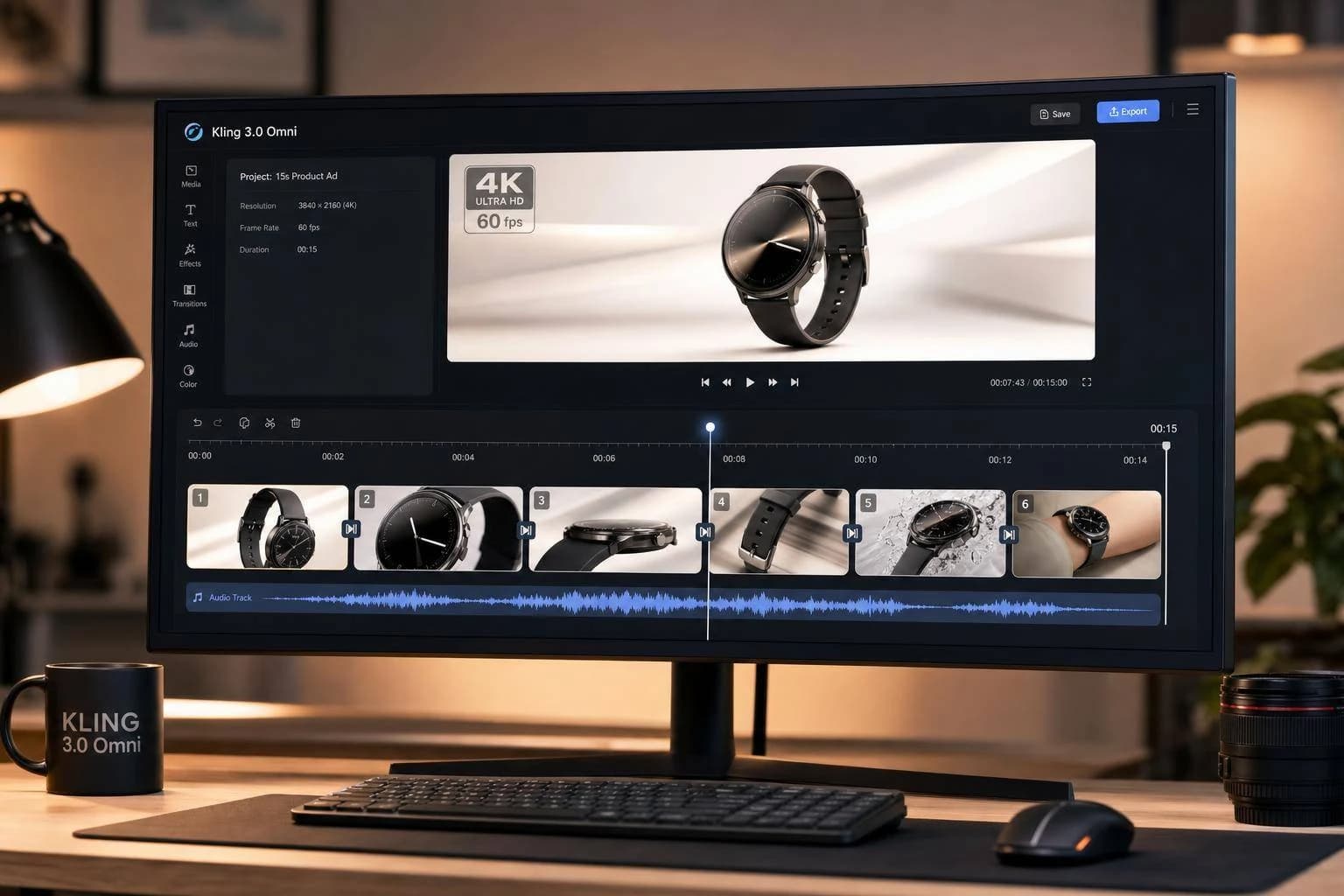 Kling 3.0 Omni : vidéo 4K, montage et clips de 15s