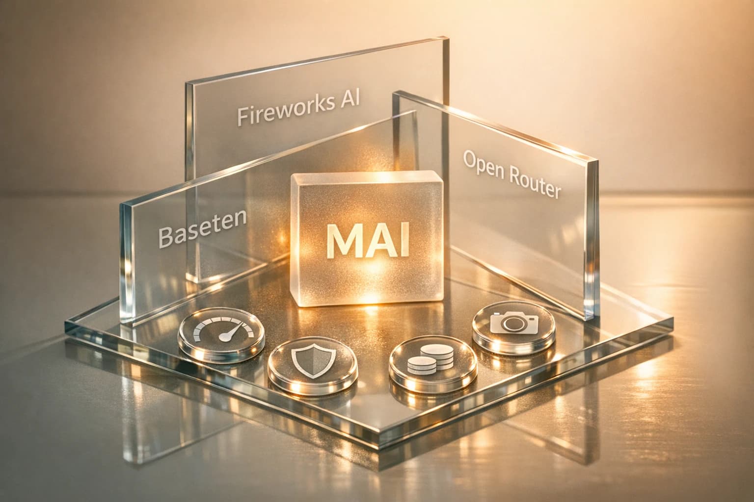 Modelos MAI no Fireworks, Baseten, Open Router