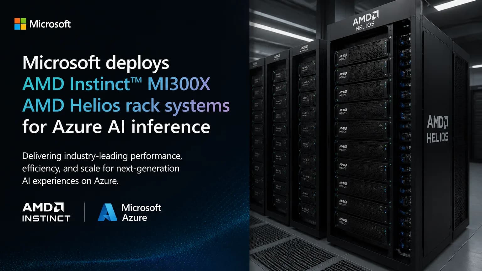 Microsoft ajoute AMD Helios à l'inférence IA Azure