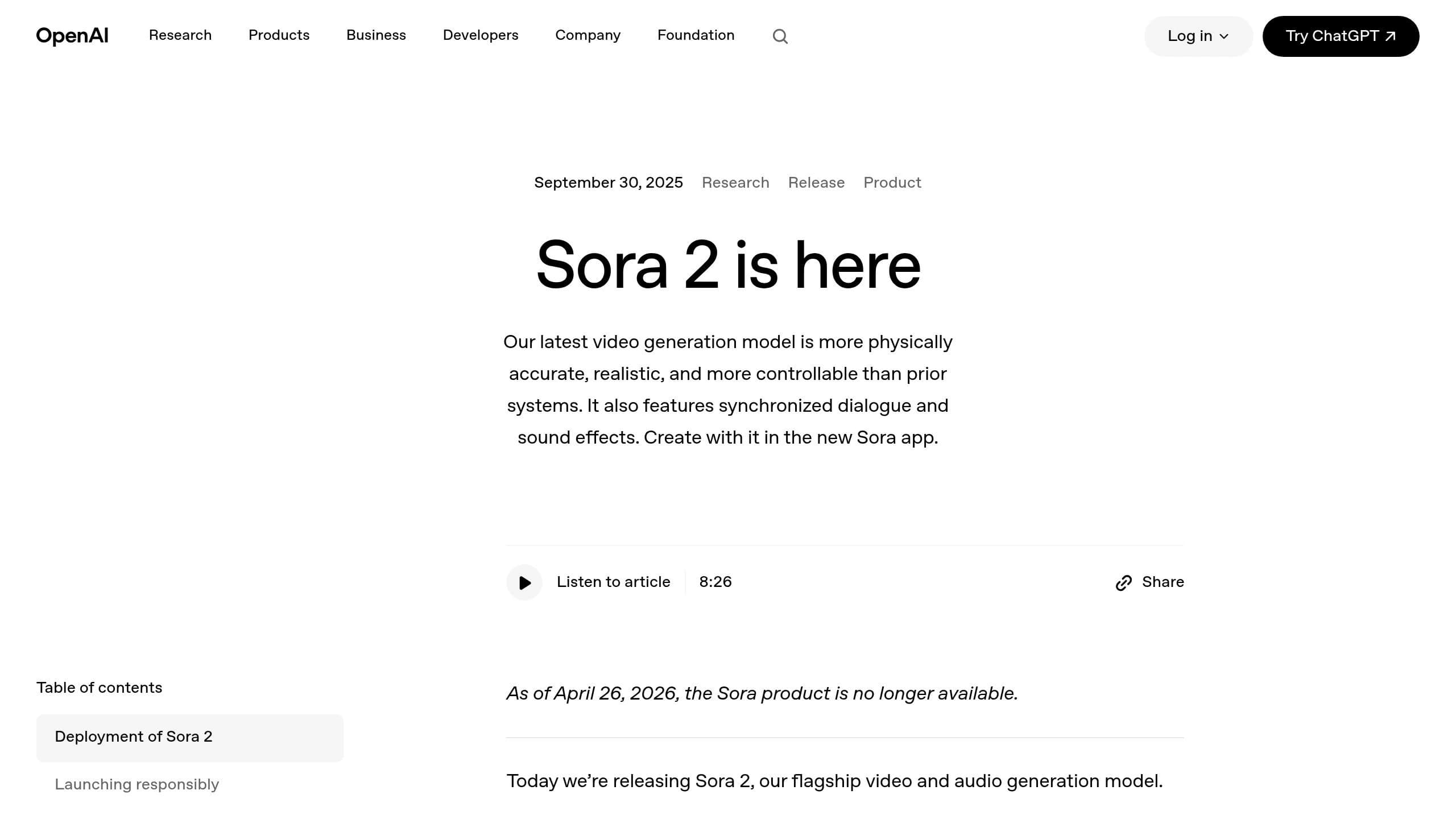 Sora 2 Preview