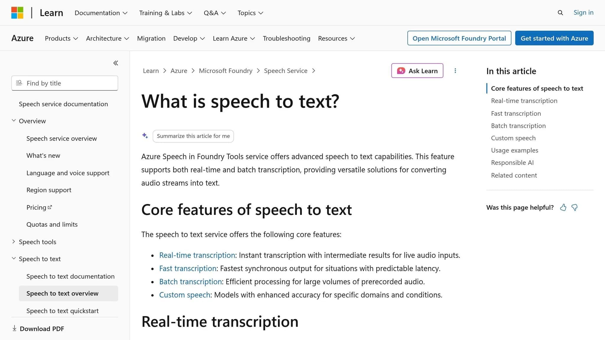 Azure AI Speech