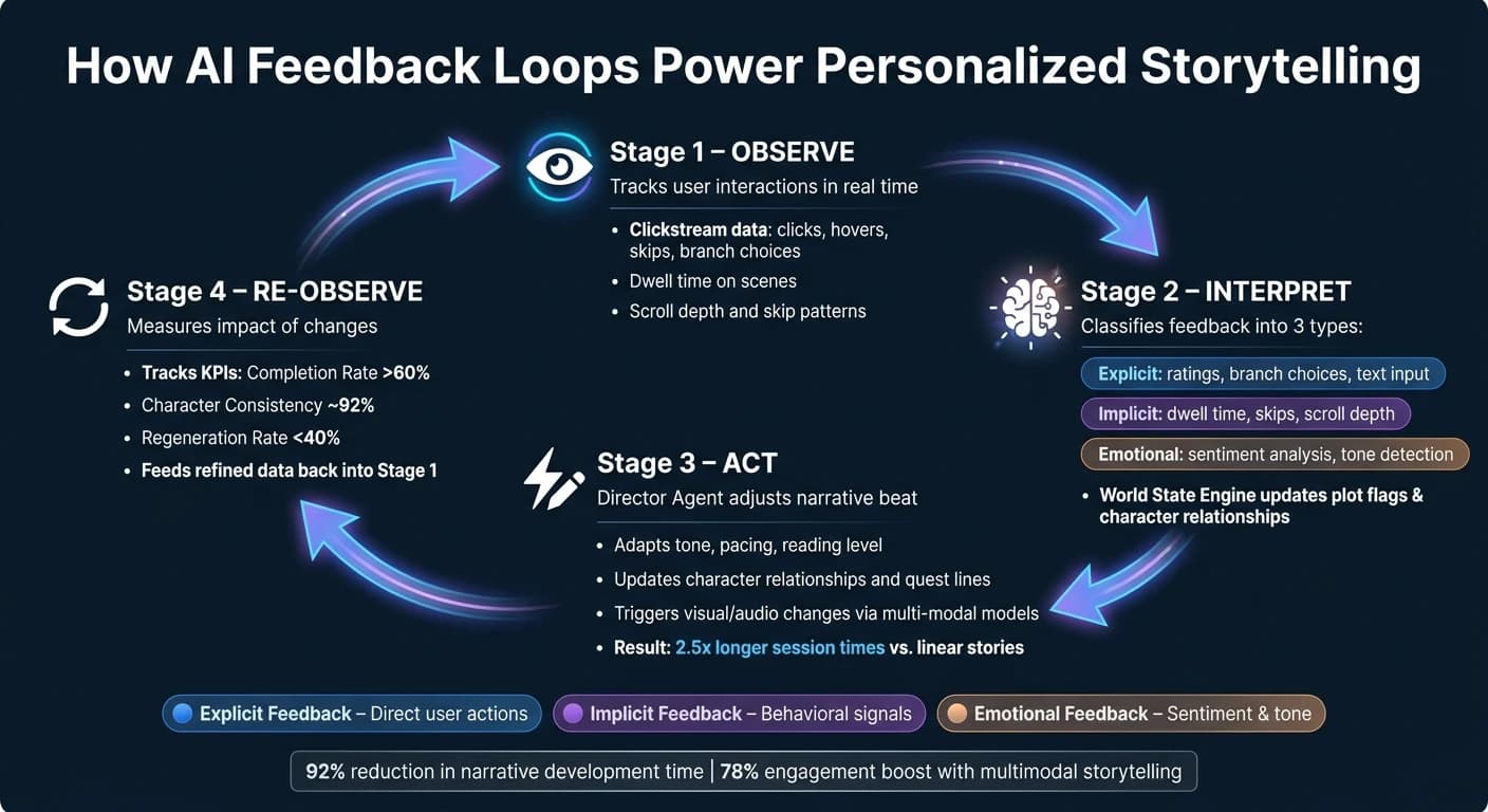 How AI Feedback Loops Power Personalized Storytelling